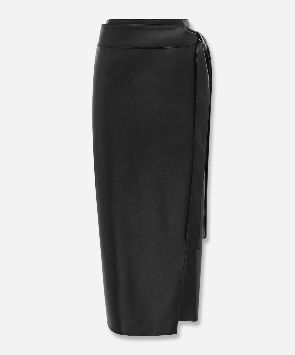 Black Vegan Leather Jaspre Skirt