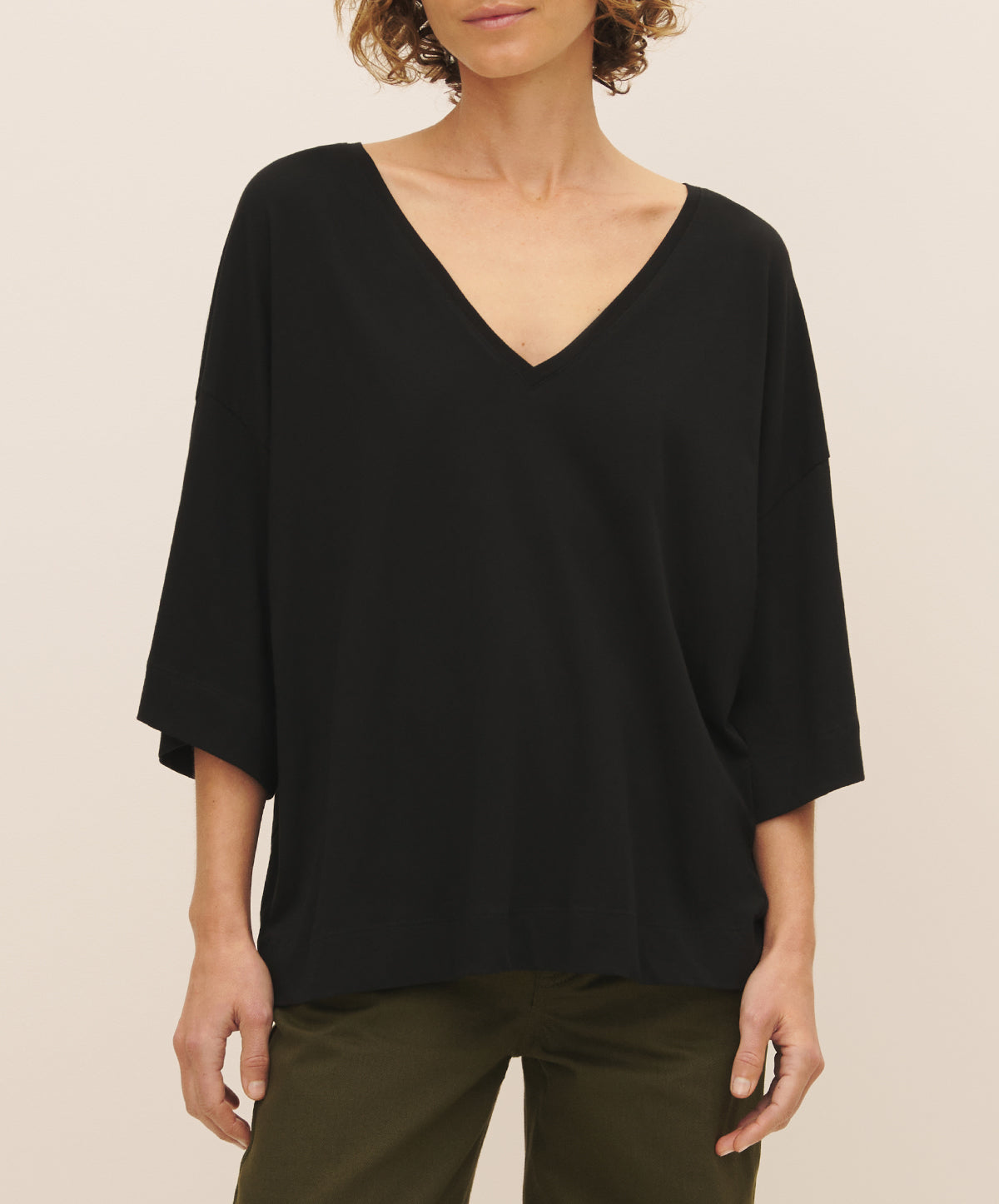 Oversized V Neck Top