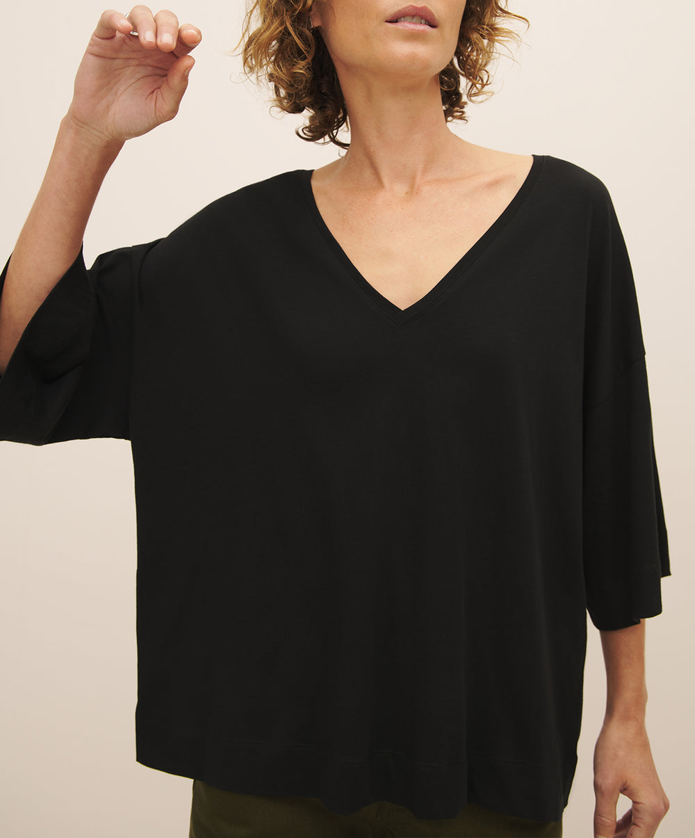 Oversized V Neck Top