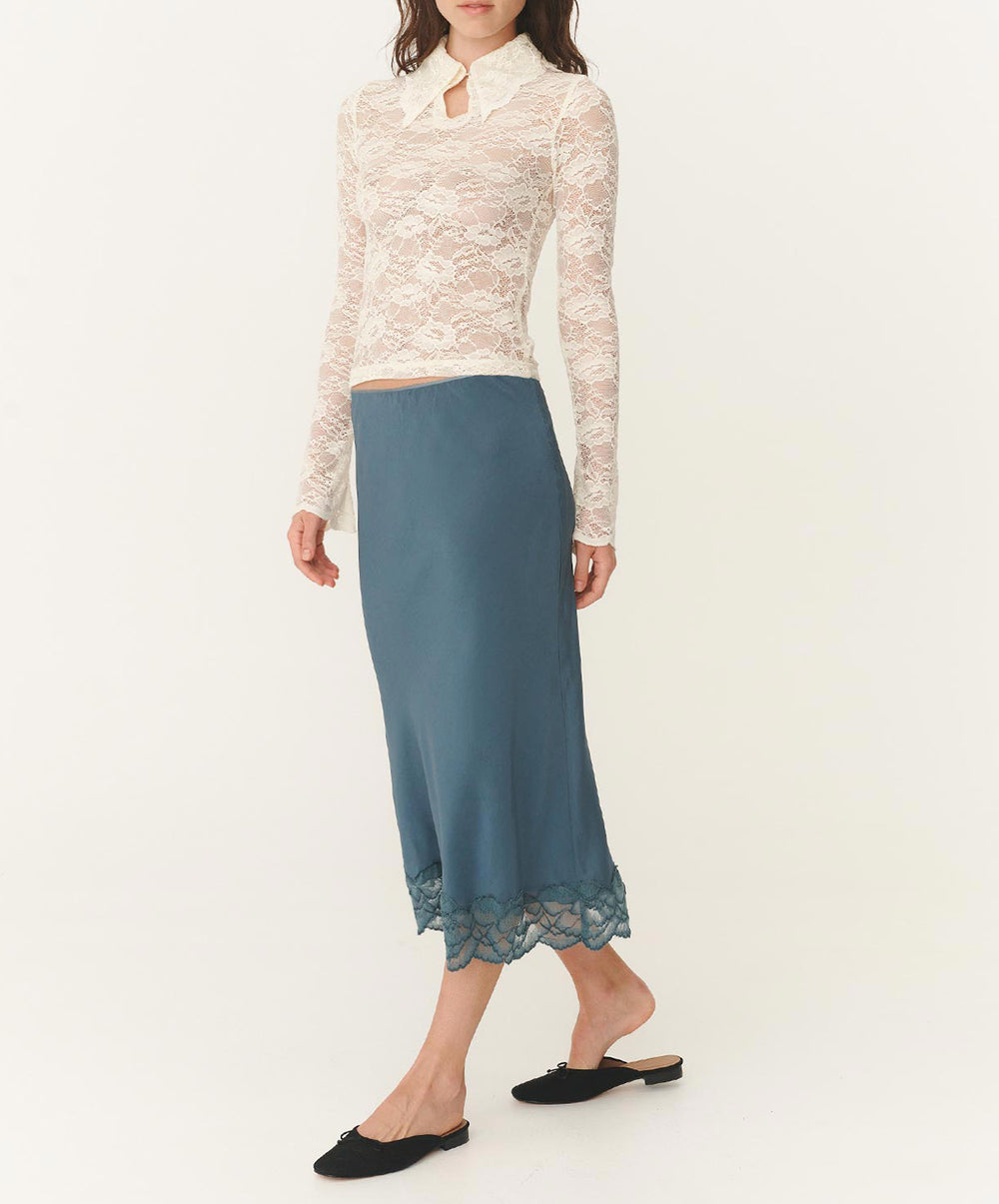 Marina Silk Midi Skirt