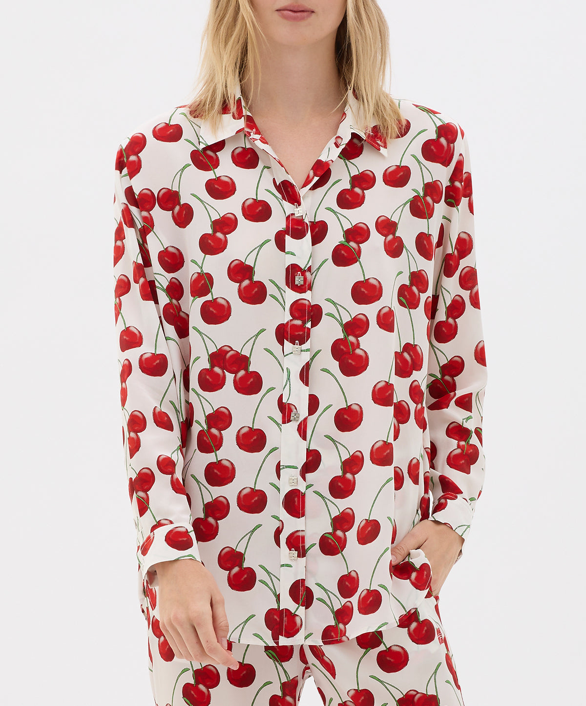 White Cherry Long Sleeve Shirt