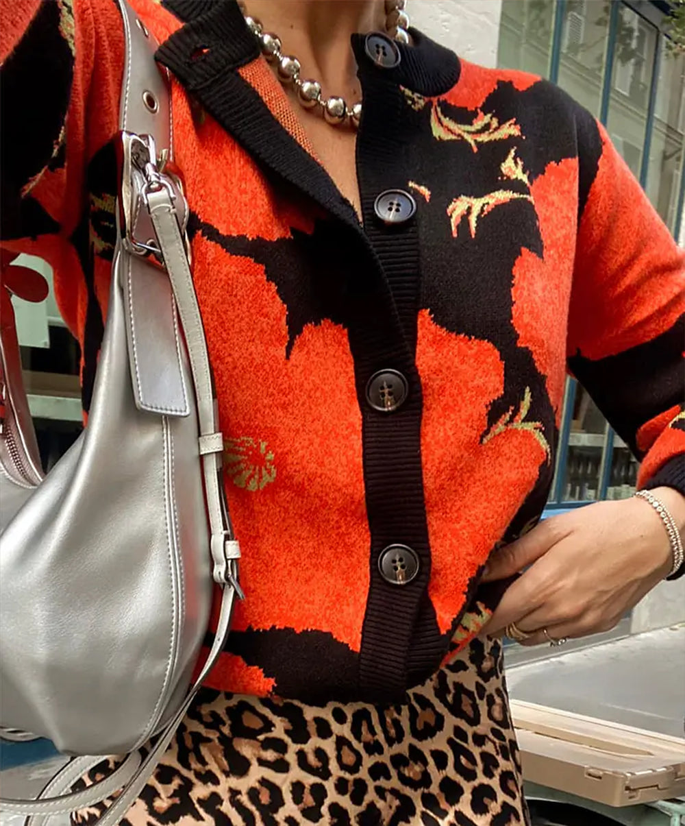 Black Poppy Cardigan