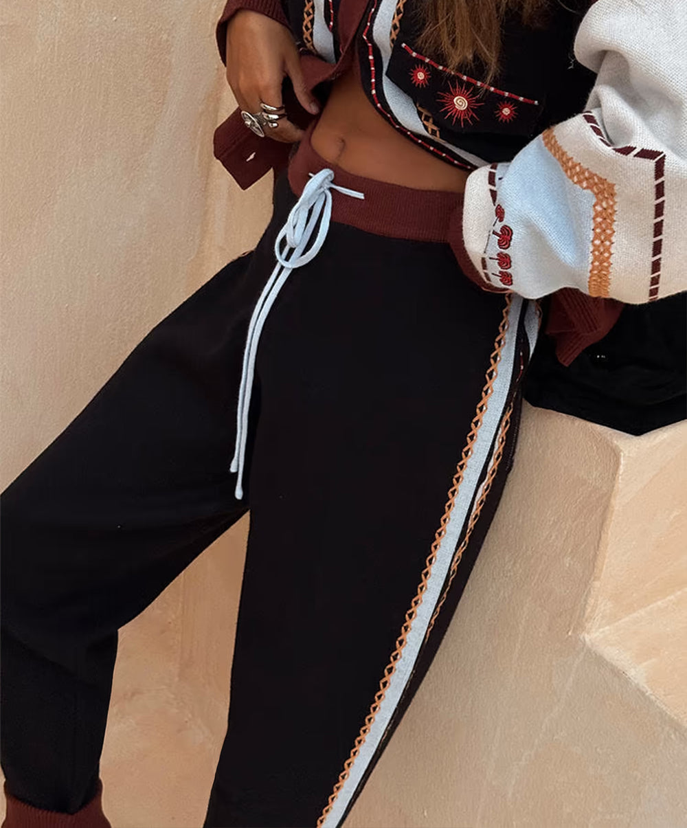 Geometric Knit Jogger