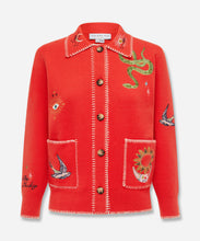 Load image into Gallery viewer, Red Mystical Cardigan with Collar