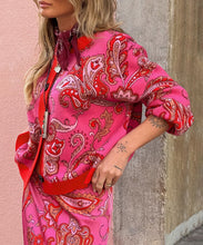 Load image into Gallery viewer, Pink Paisley Oslo Cardigan