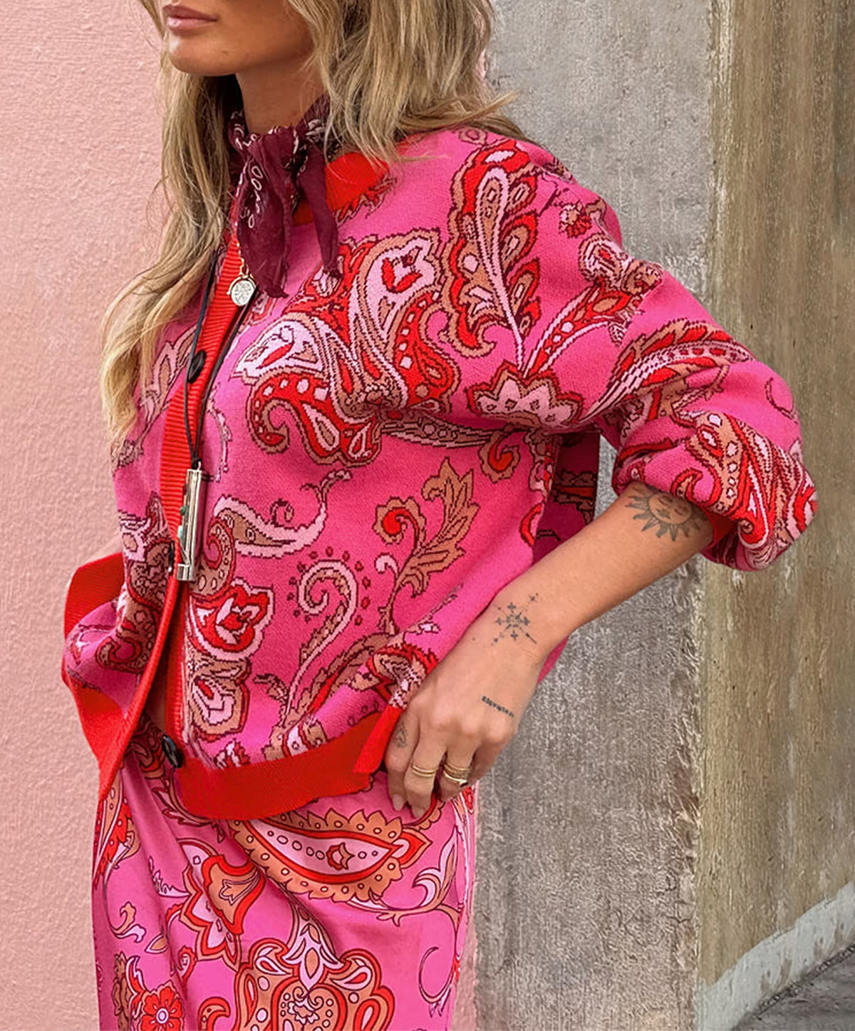 Pink Paisley Oslo Cardigan