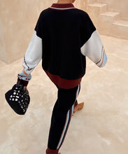 Load image into Gallery viewer, Geometric Knit Cardigan with Embroidery Detail