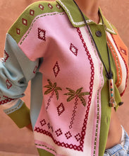 Load image into Gallery viewer, Geometric Palm Cardigan
