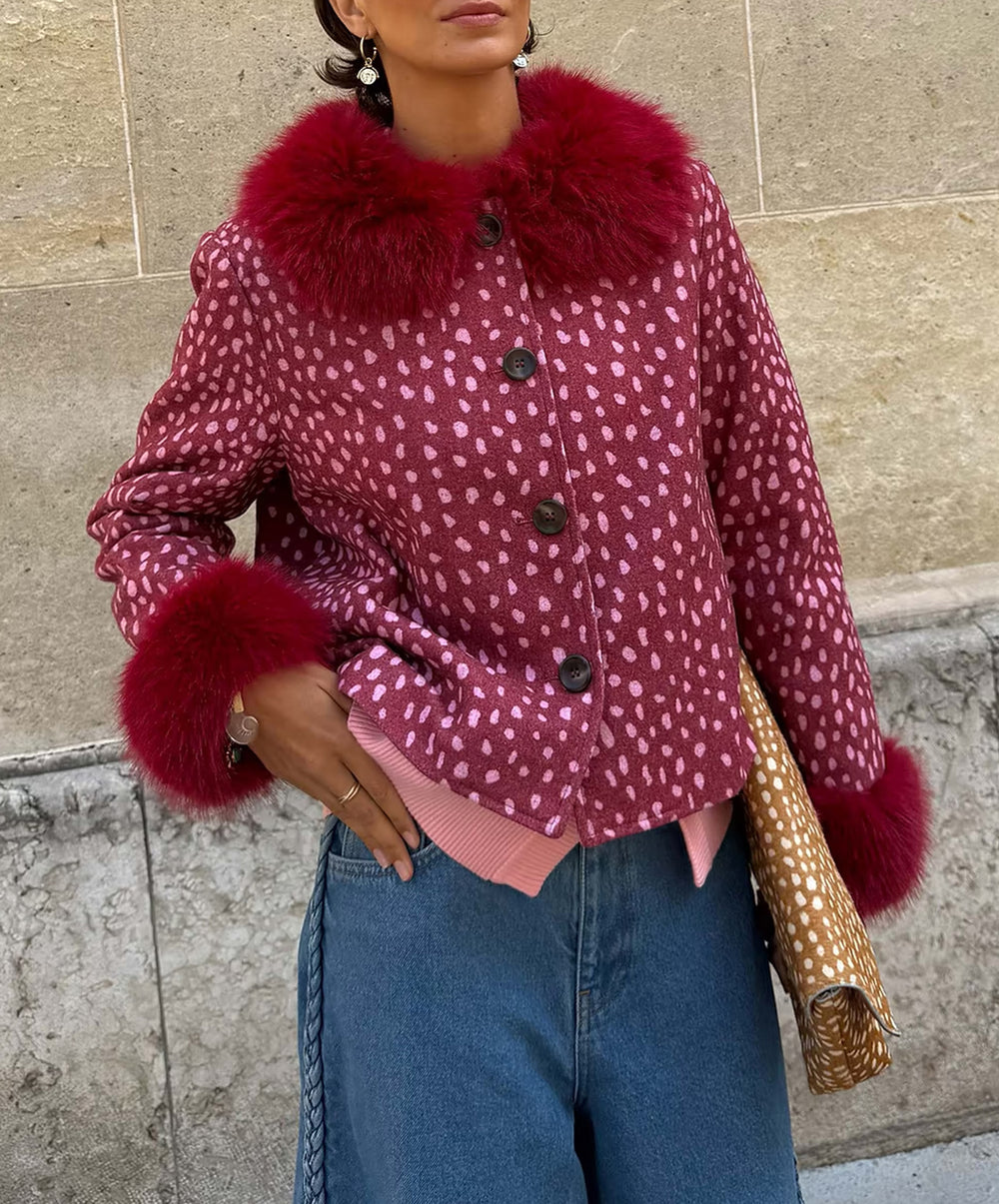 Burgundy Deer Jacket