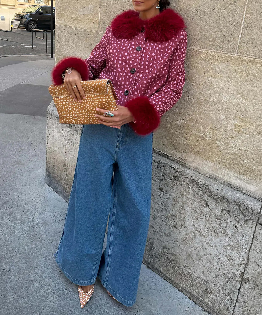 Burgundy Deer Jacket