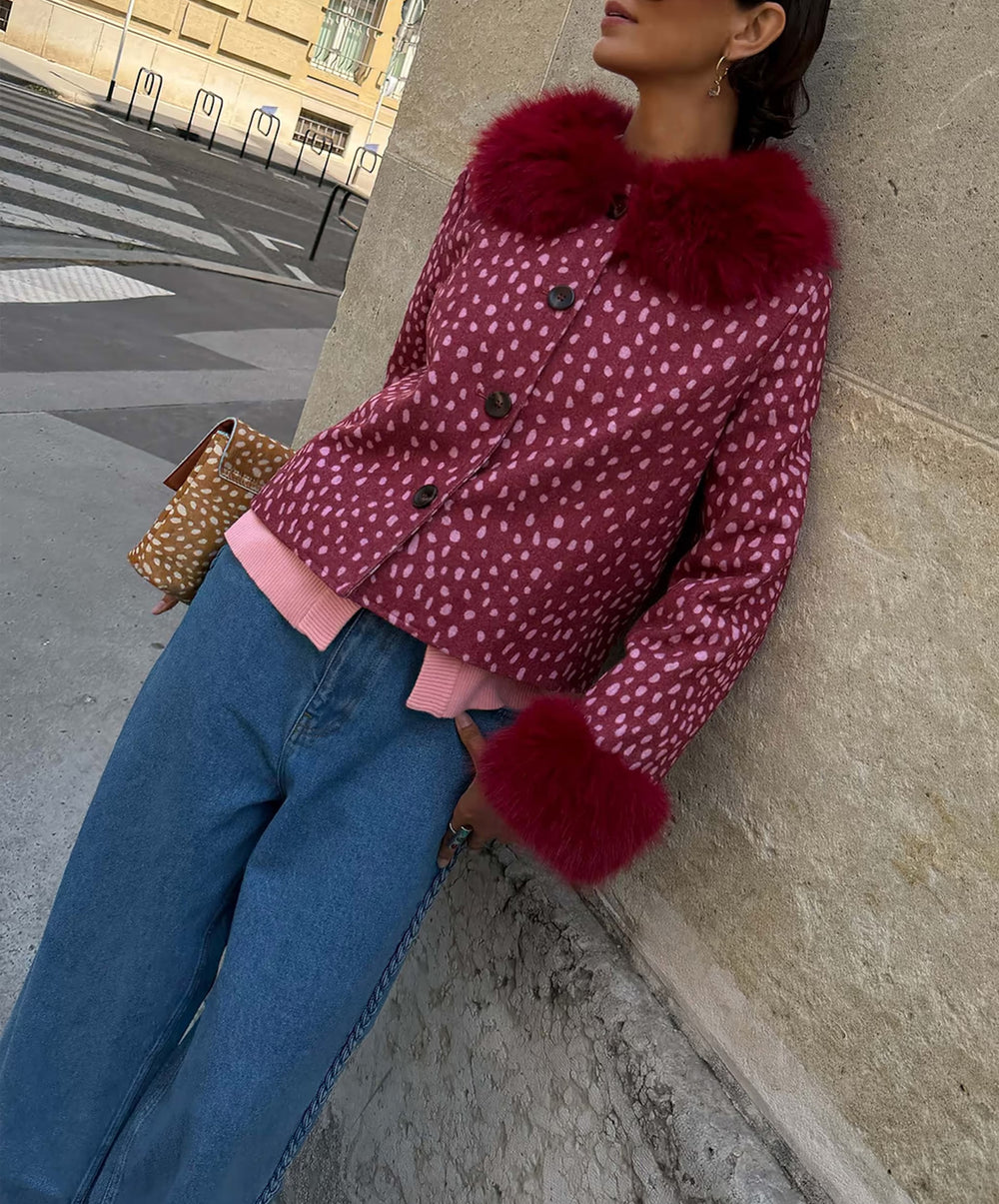 Burgundy Deer Jacket