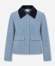 Load image into Gallery viewer, Sky Blue Suede Jacket