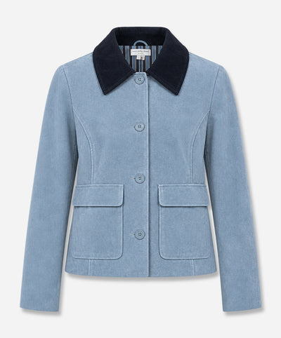 Sky Blue Suede Jacket
