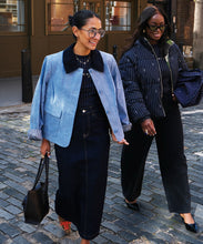Load image into Gallery viewer, Sky Blue Suede Jacket