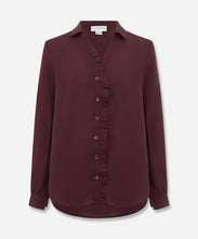 Load image into Gallery viewer, Wine Ruffle Miley Shirt