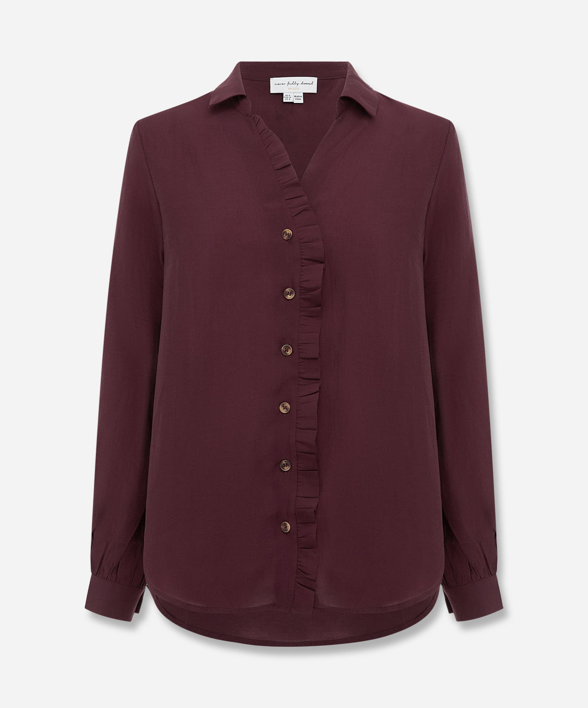 Wine Ruffle Miley Shirt
