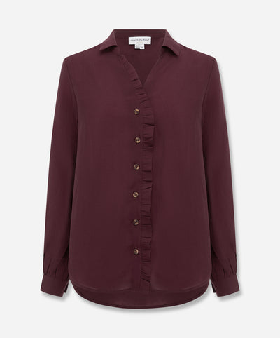 Wine Ruffle Miley Shirt