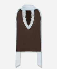 Load image into Gallery viewer, Chocolate Blue Lace Top