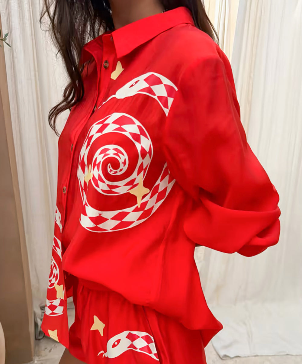 Red Snake Miley Shirt
