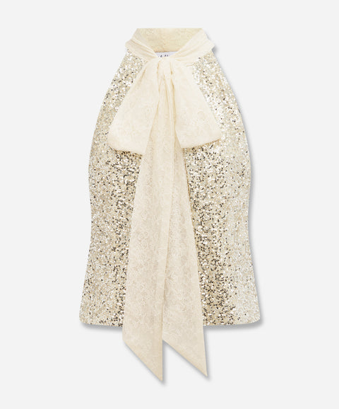 Sequin Lily Top