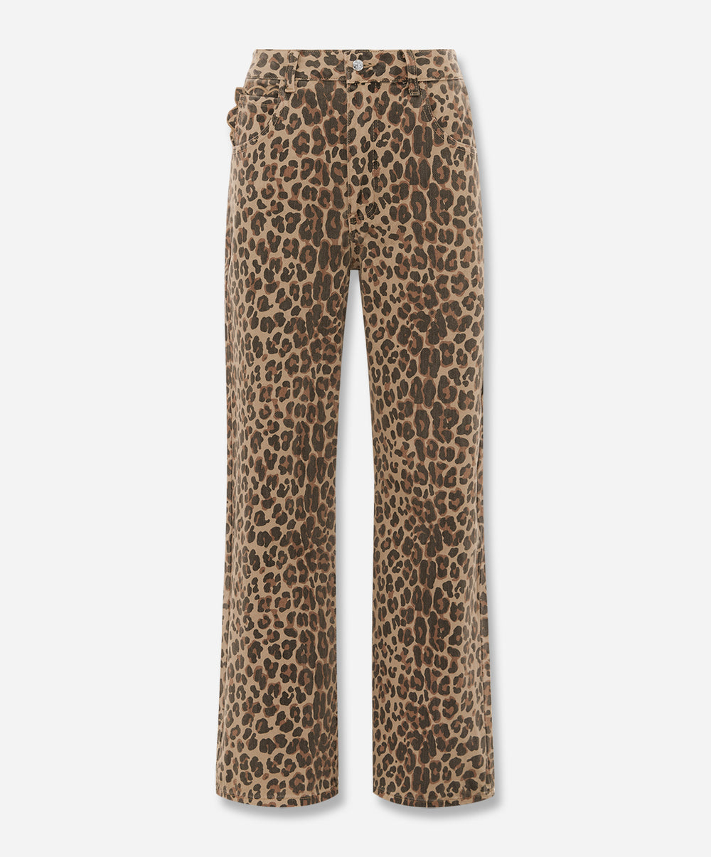 Leopard Lucia Scallop Detail Jeans