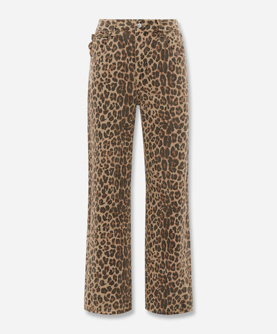 Leopard Lucia Scallop Detail Jeans