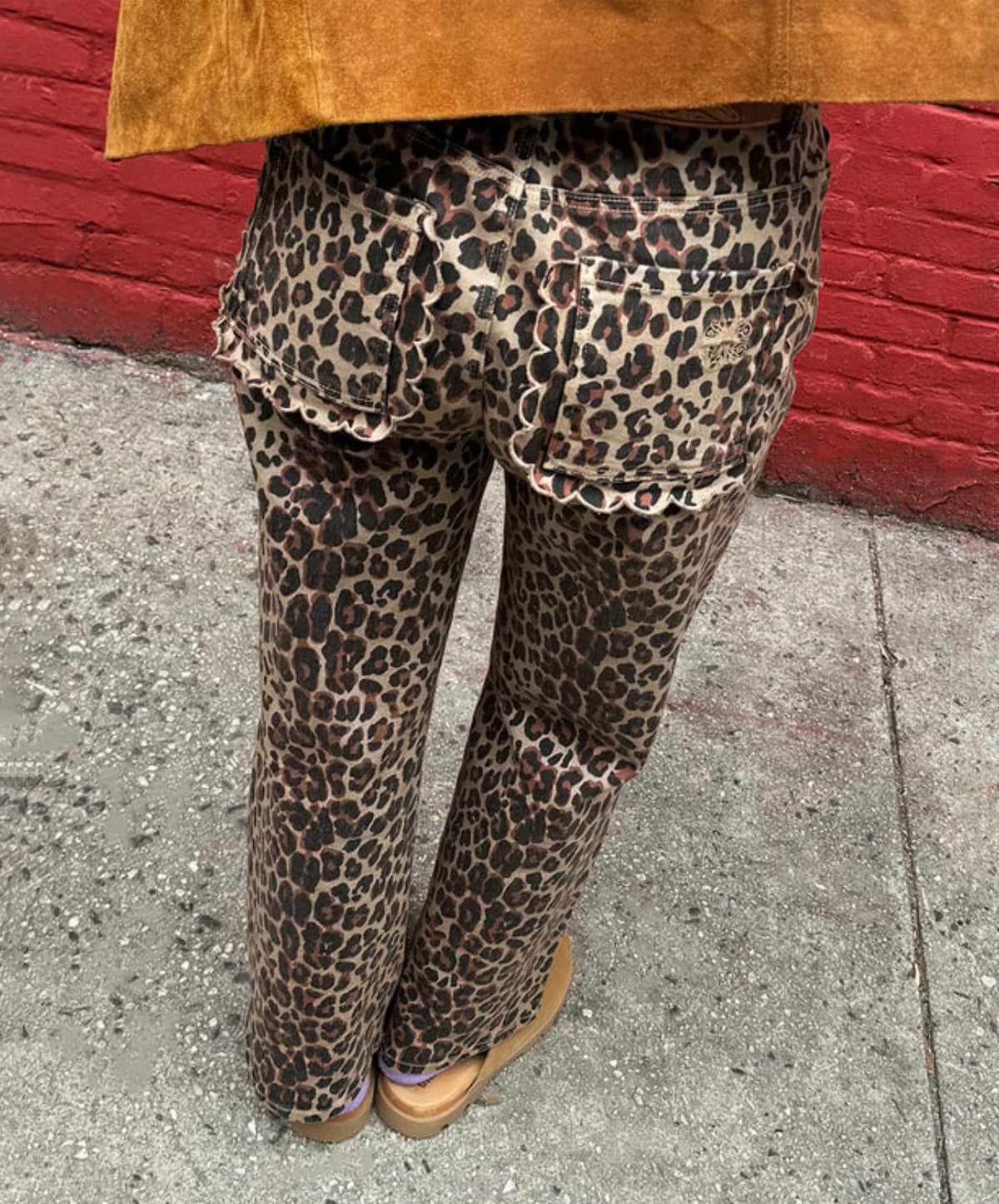 Leopard Lucia Scallop Detail Jeans