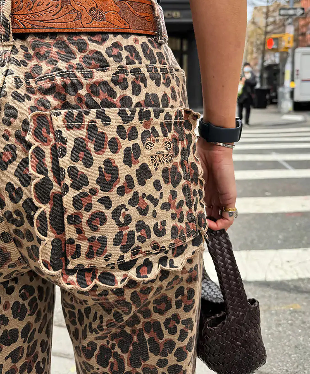 Leopard Lucia Scallop Detail Jeans