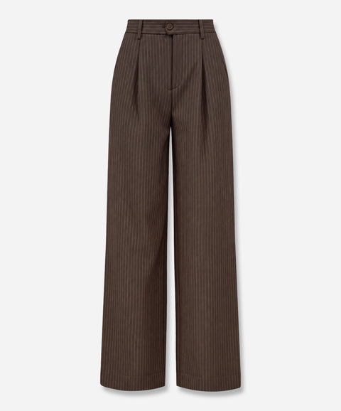 Chocolate Pinstripe Arden Trousers