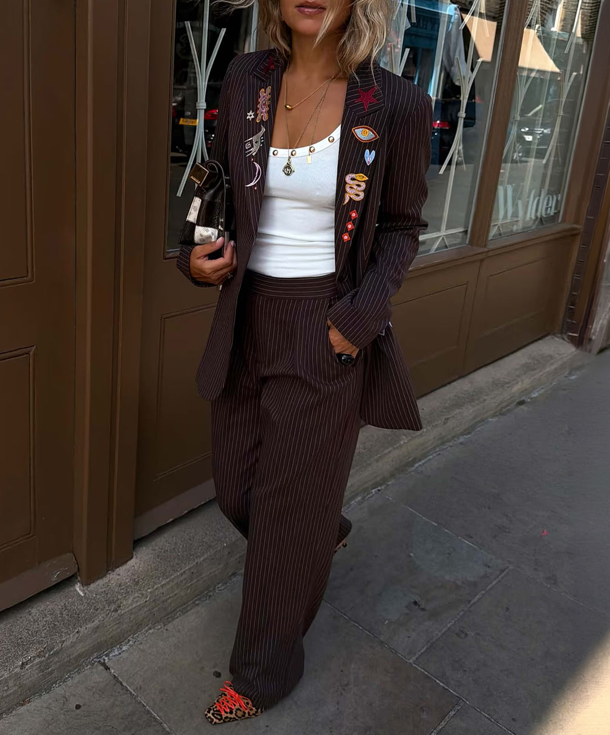 Chocolate Pinstripe Arden Trousers