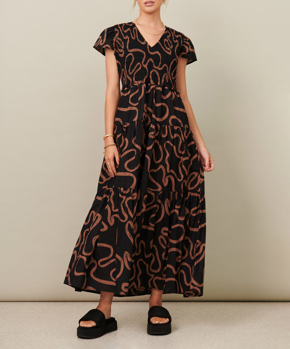 Bria Shirred Dress