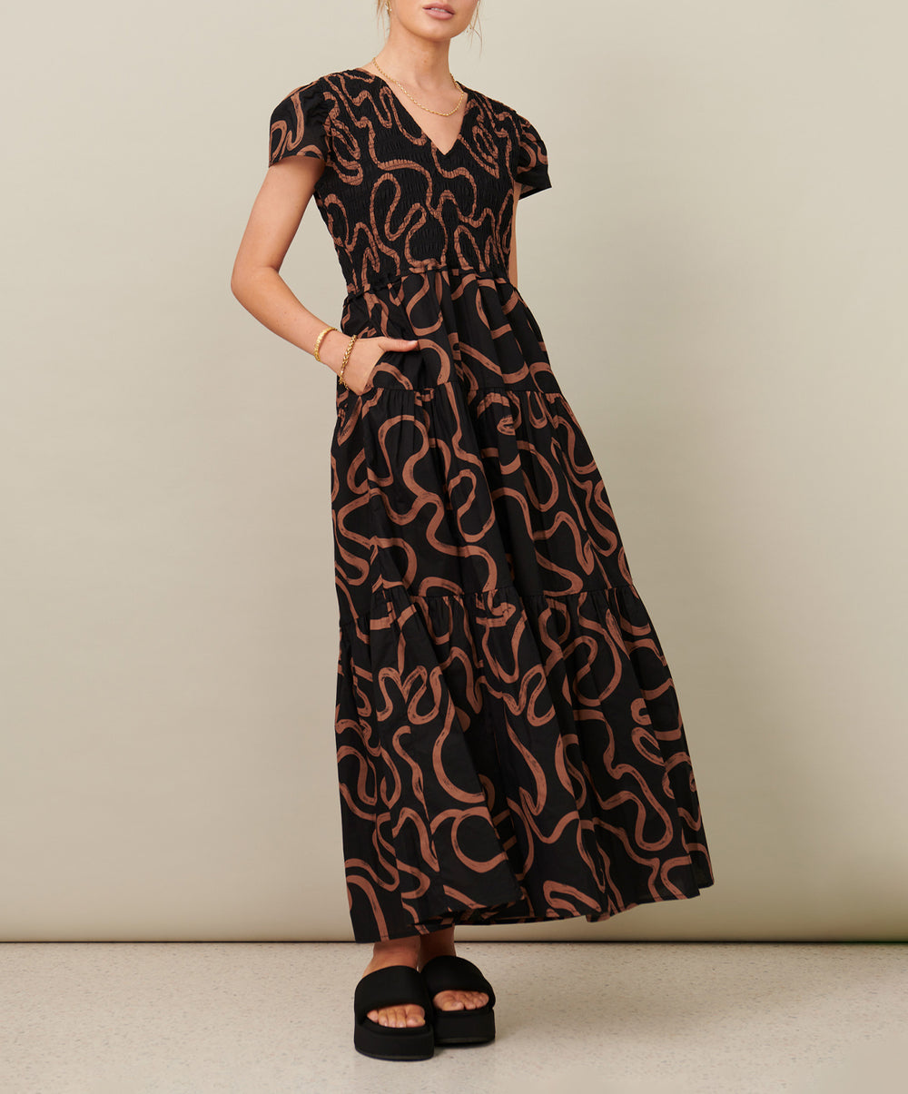 Bria Shirred Dress
