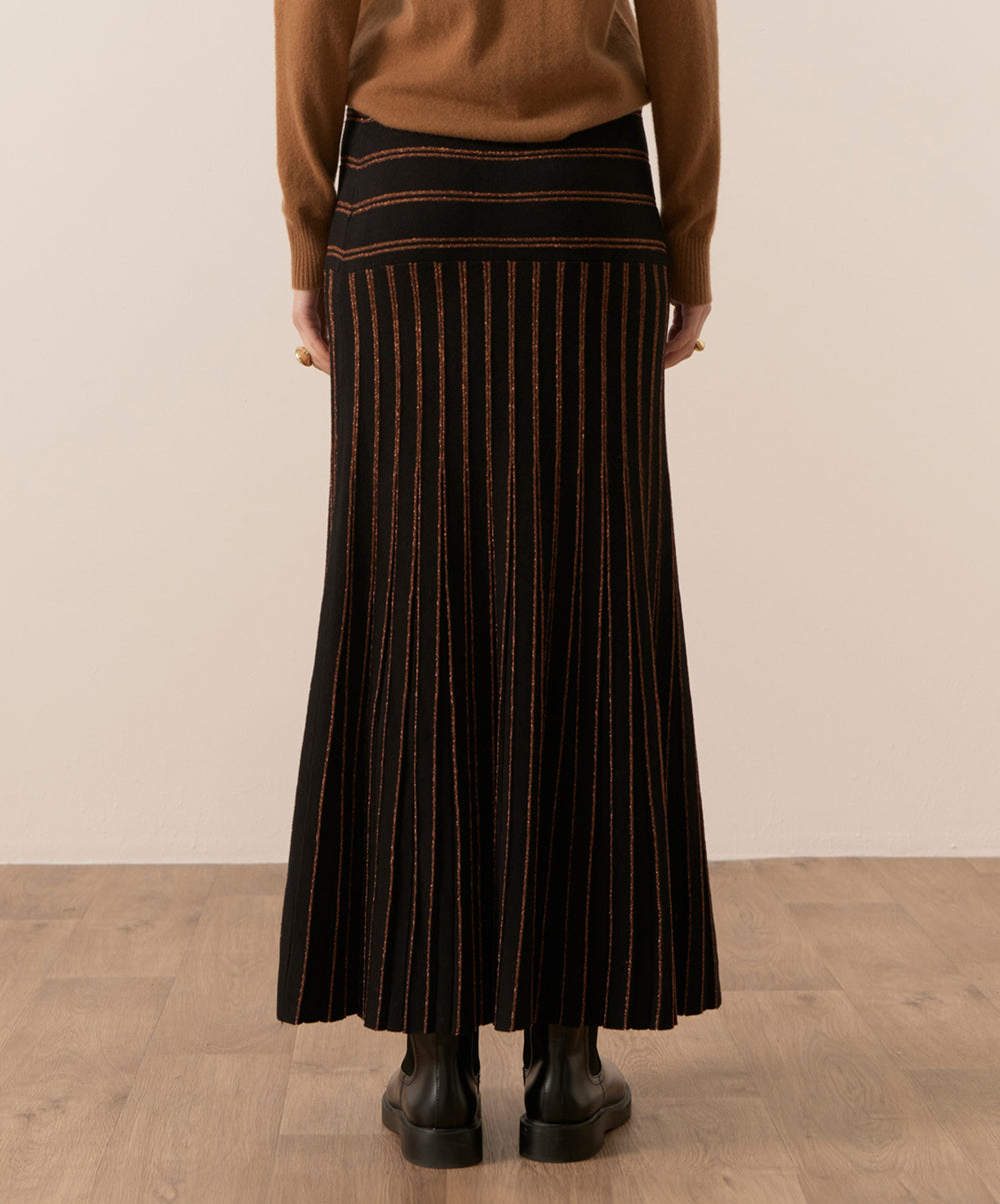 Gizelle Lurex Pleat Skirt