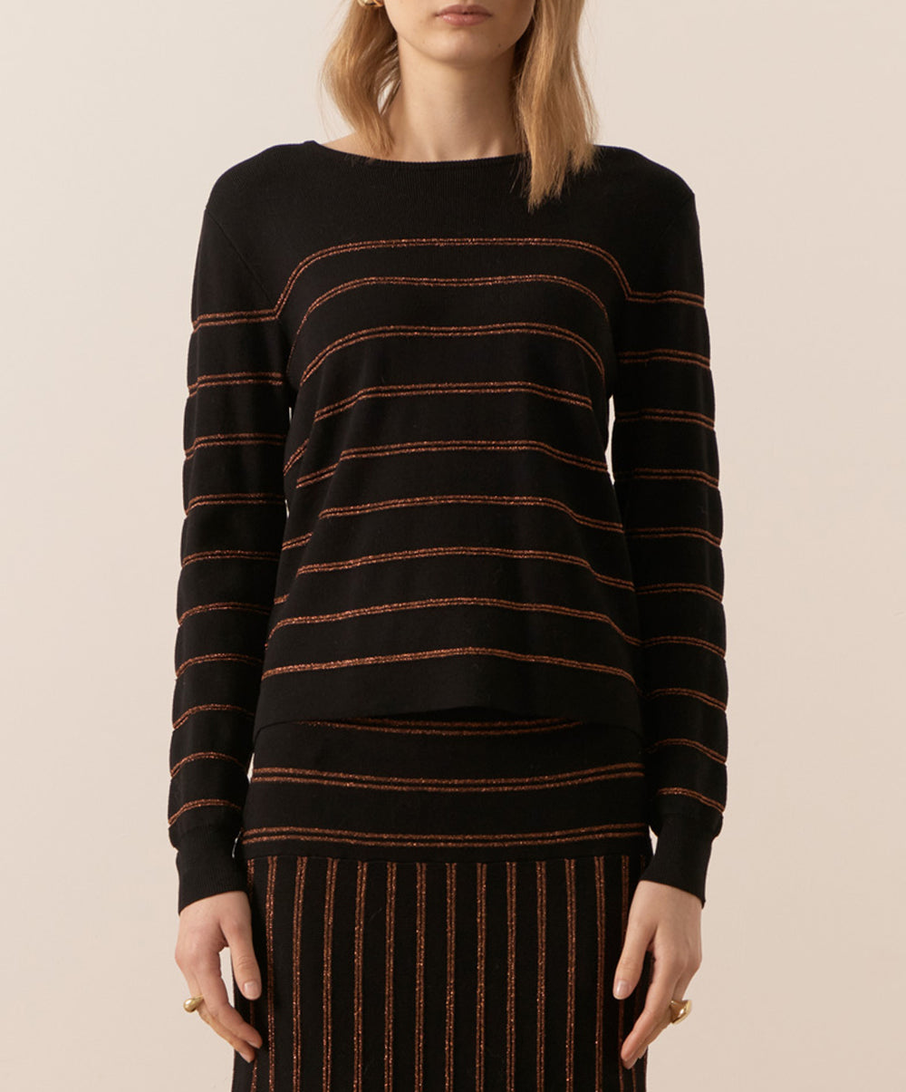 Gizelle Lurex Striped Knit