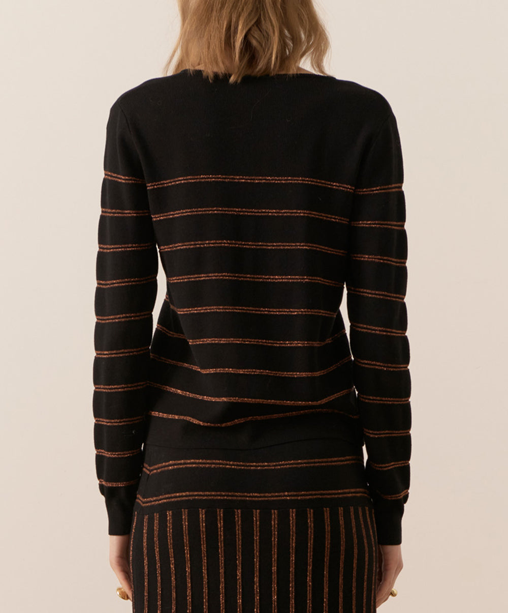 Gizelle Lurex Striped Knit