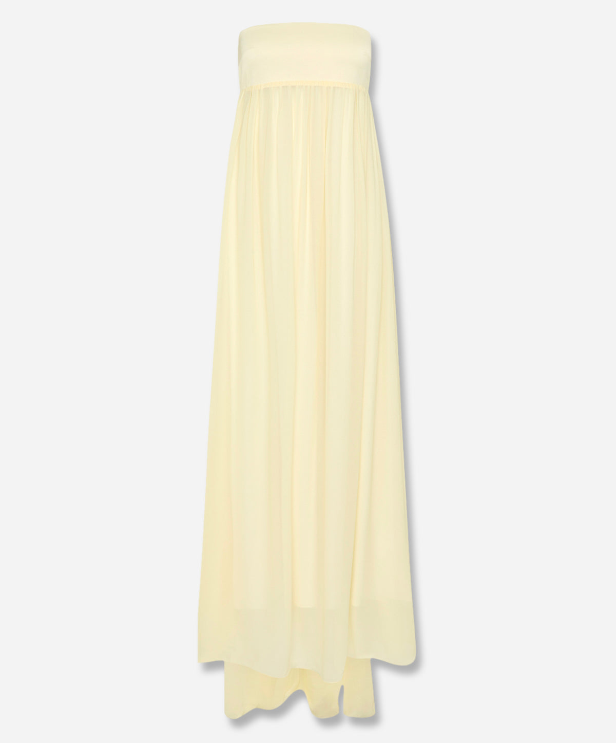 fitted lace wedding dress Yellow Wedding Guest Elva Strapless Asymmetric Waist Maxi Dress – Oh Hello  Clothing main image 0