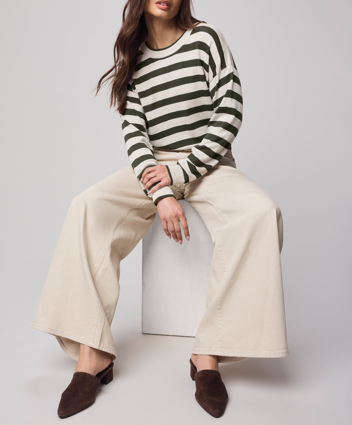 Georgie Cashblend Stripe Pullover Sweater