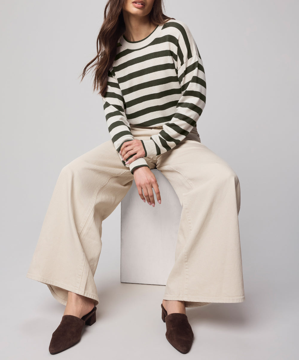 Georgie Cashblend Stripe Pullover Sweater