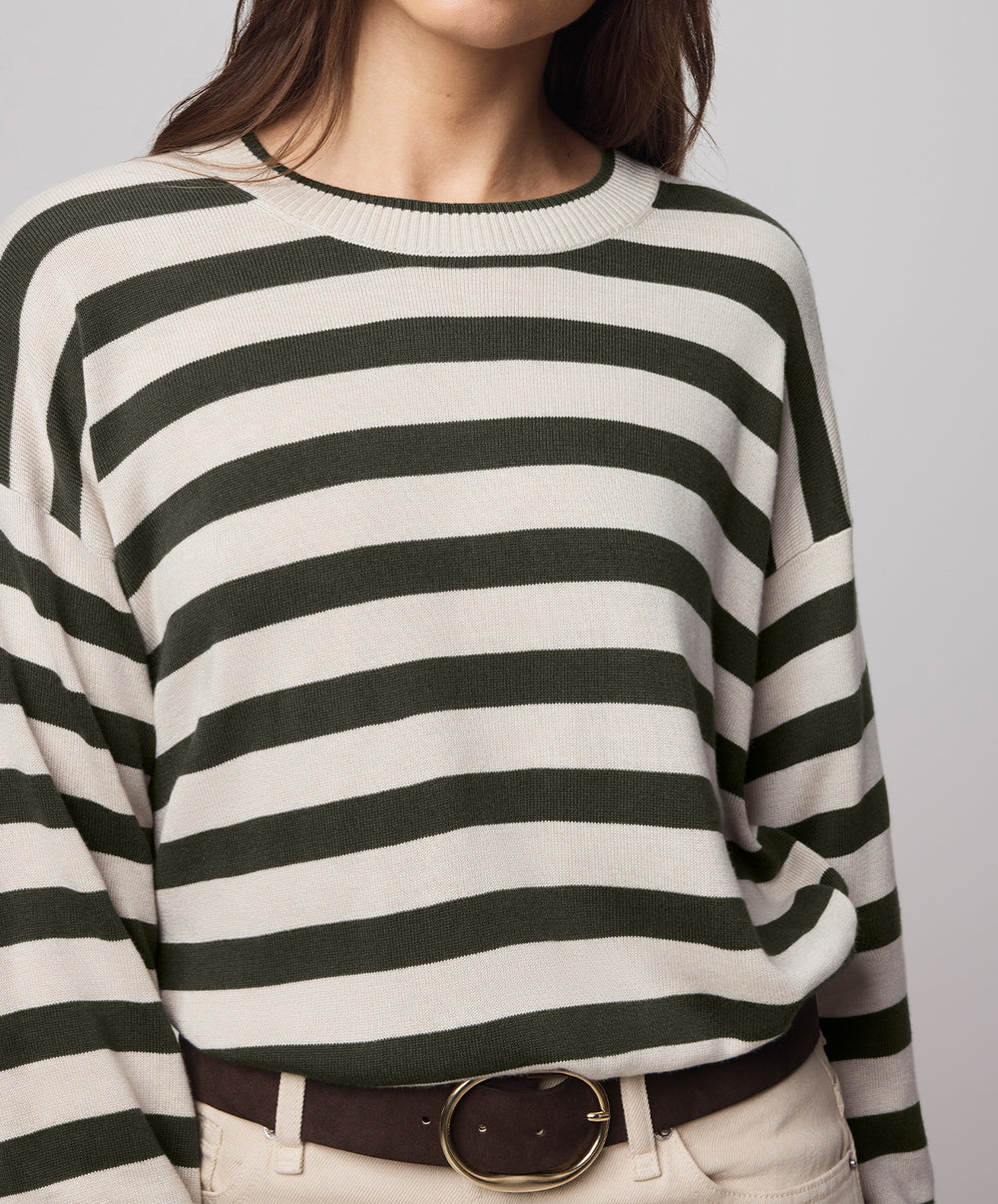 Georgie Cashblend Stripe Pullover Sweater