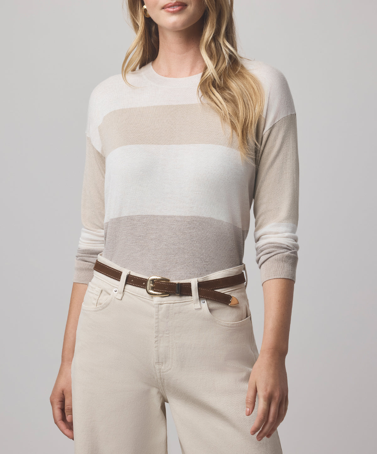 Georgie Pale Oak Stripe Sweater
