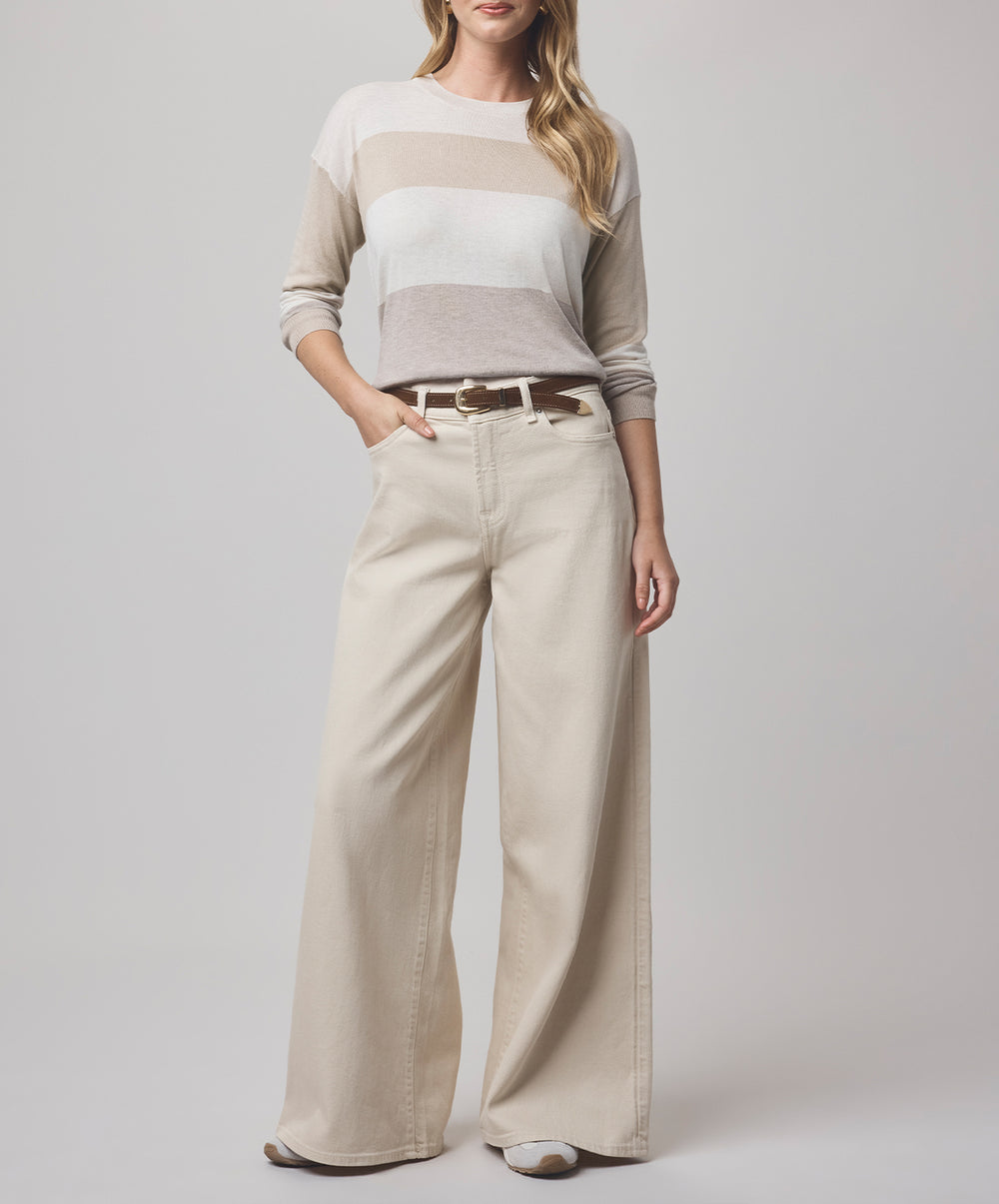 Georgie Pale Oak Stripe Sweater