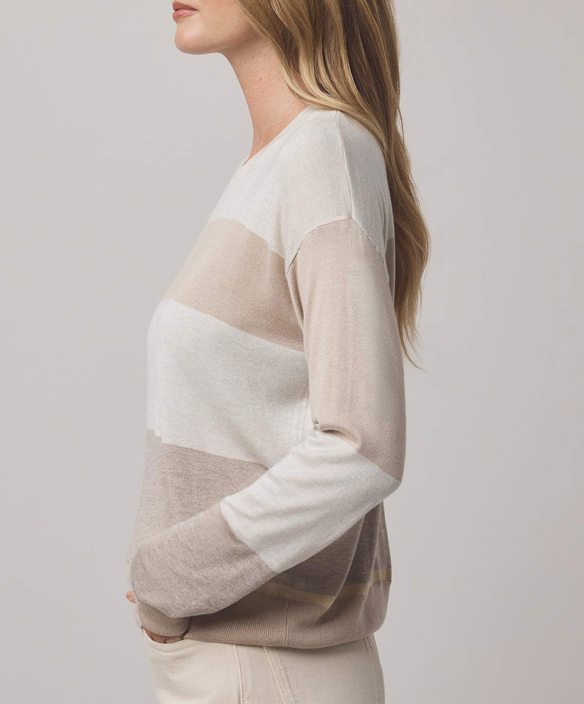 Georgie Pale Oak Stripe Sweater