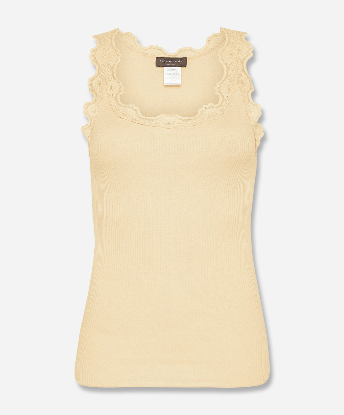 Babette Silk Sleeveless U-Neck Lace Top