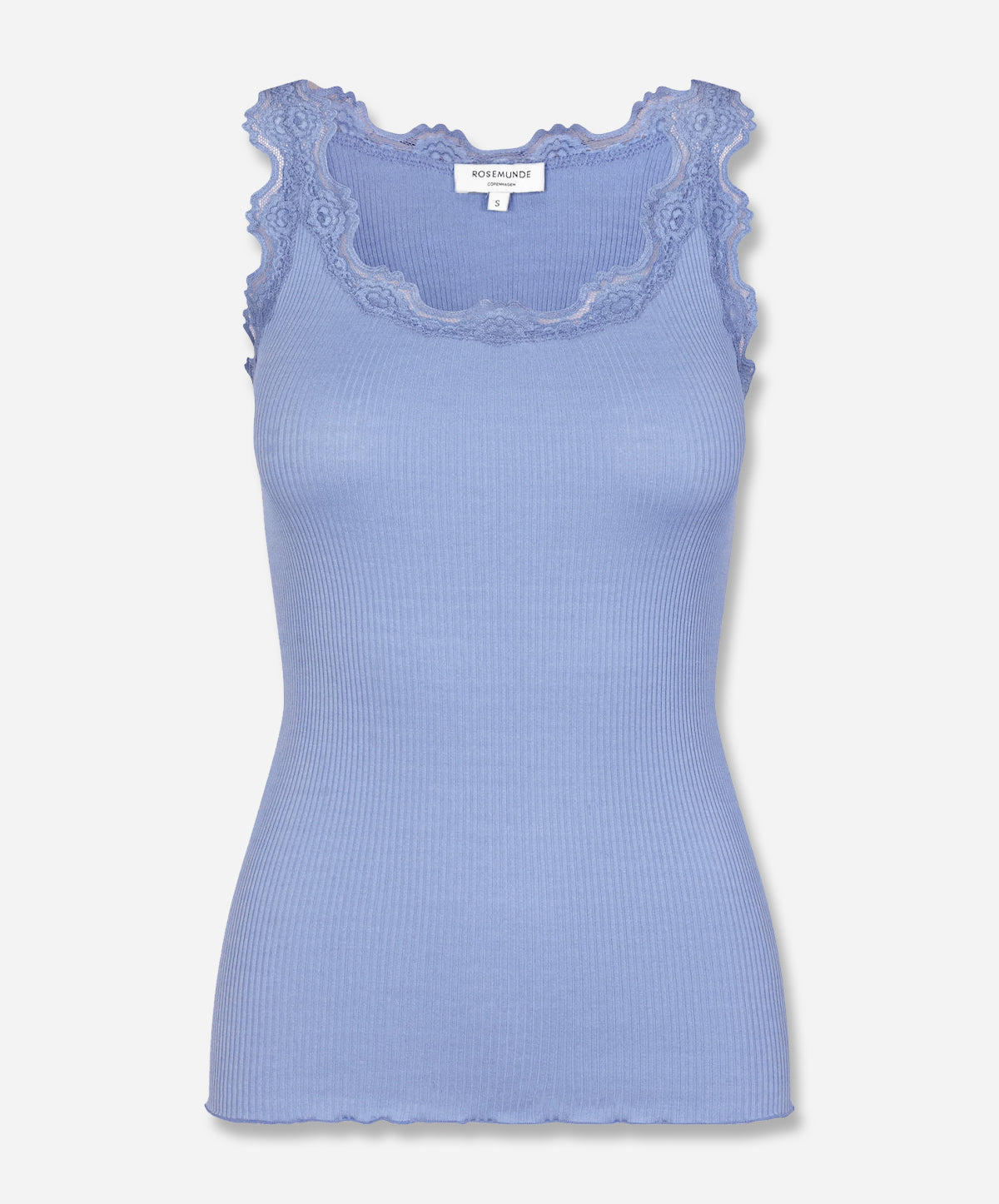 Babette Silk Sleeveless U-Neck Lace Top