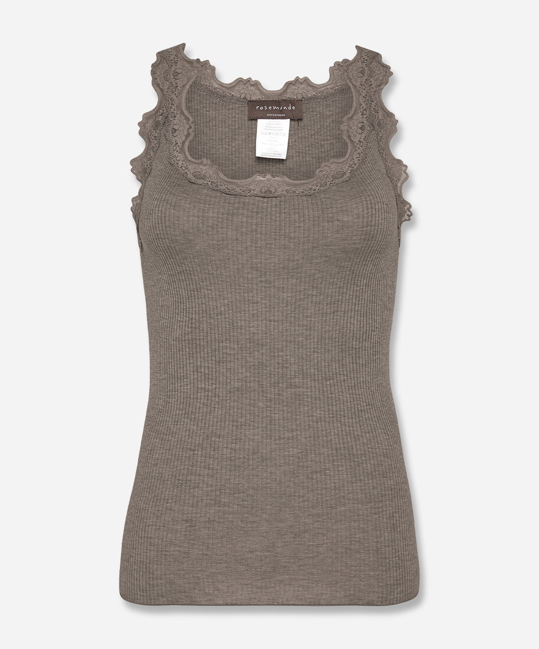 Babette Silk Sleeveless U-Neck Lace Top