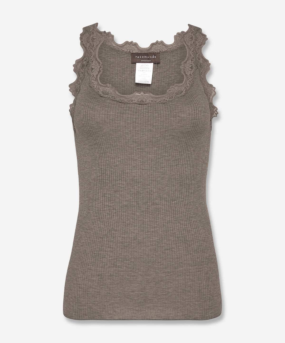 Babette Silk Sleeveless U-Neck Lace Top