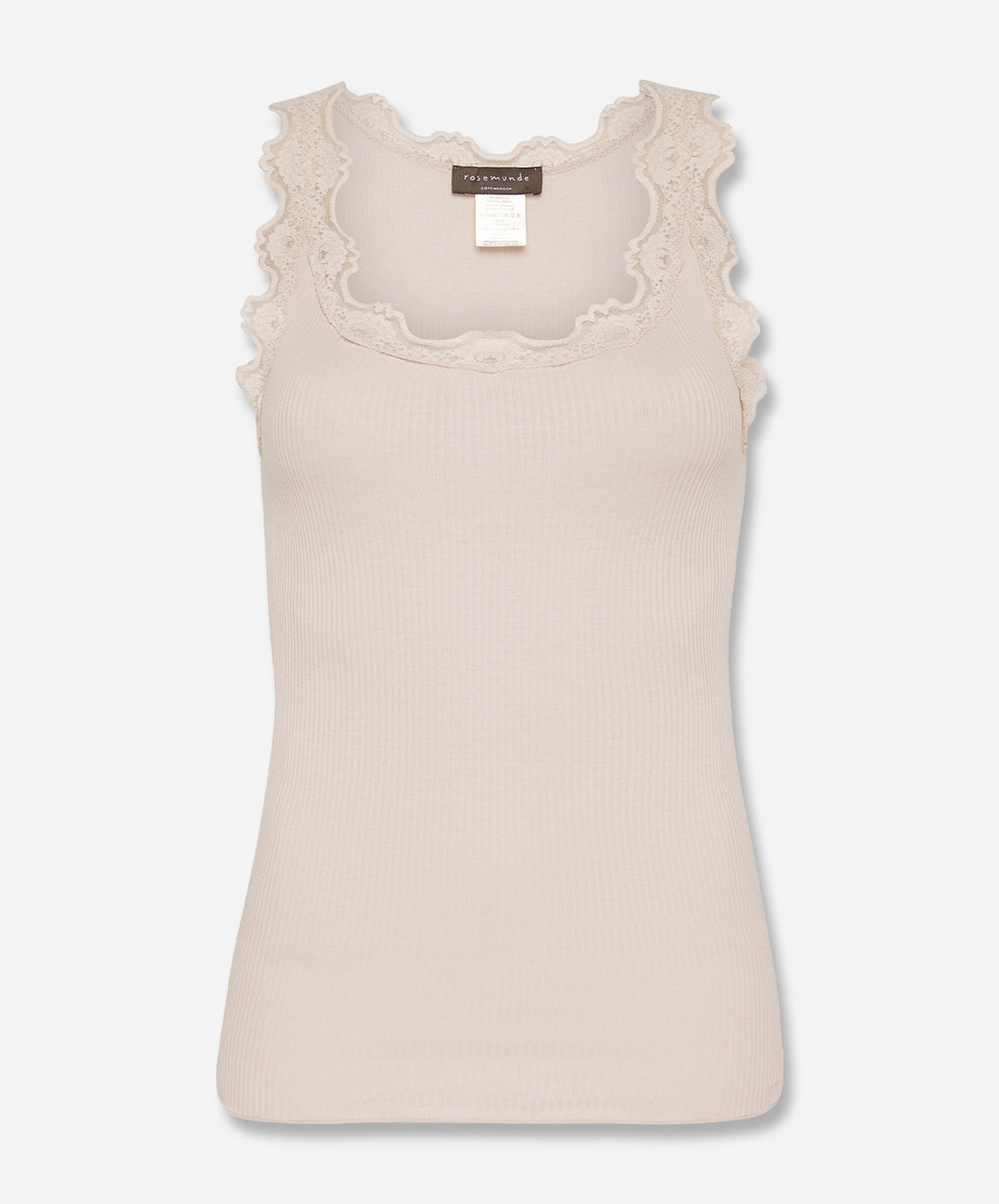 Babette Silk Sleeveless U-Neck Lace Top
