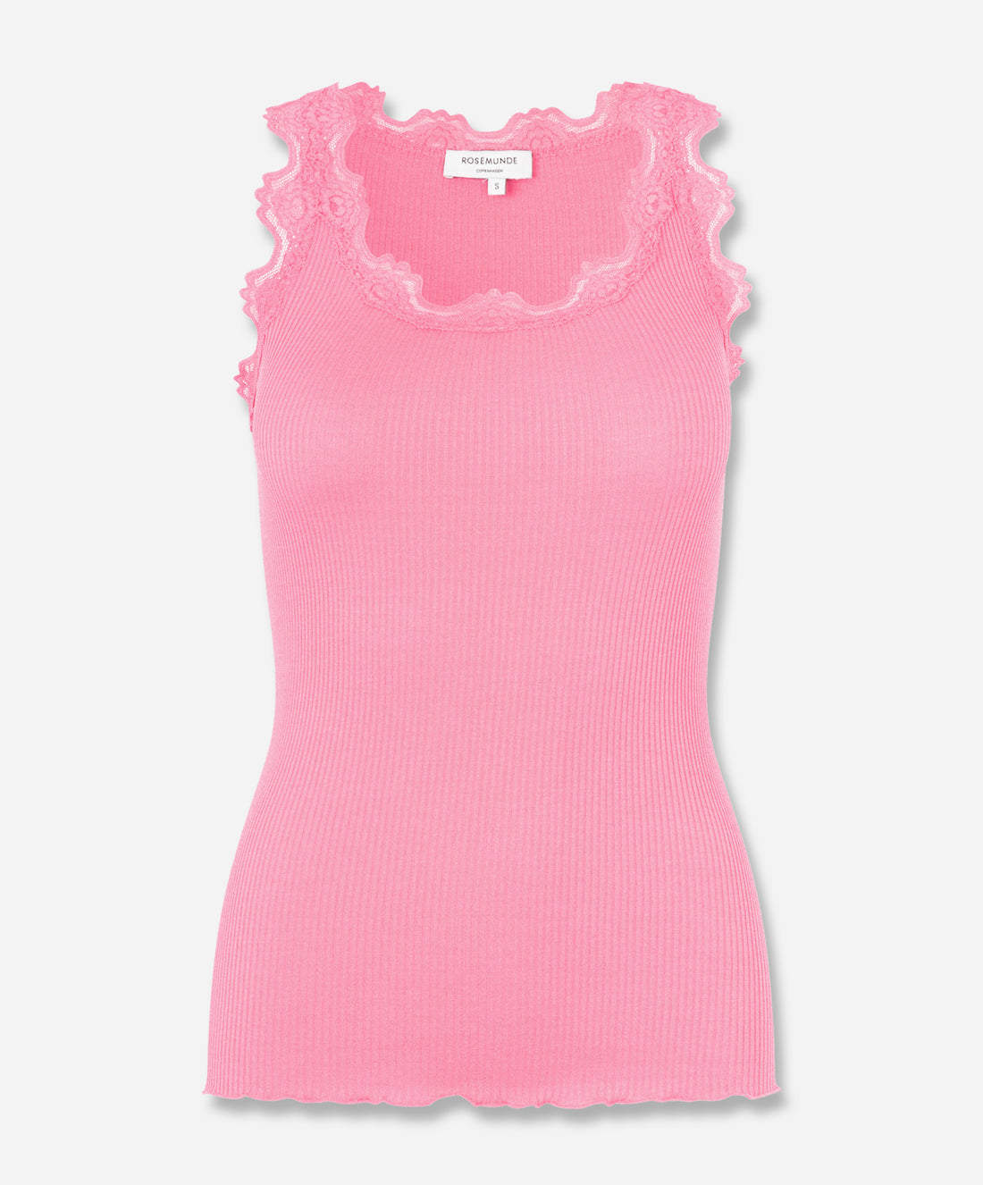 Babette Silk Sleeveless U-Neck Lace Top