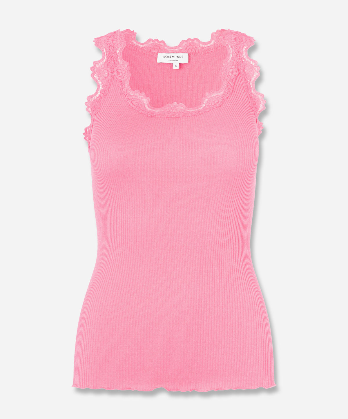 Babette Silk Sleeveless U-Neck Lace Top