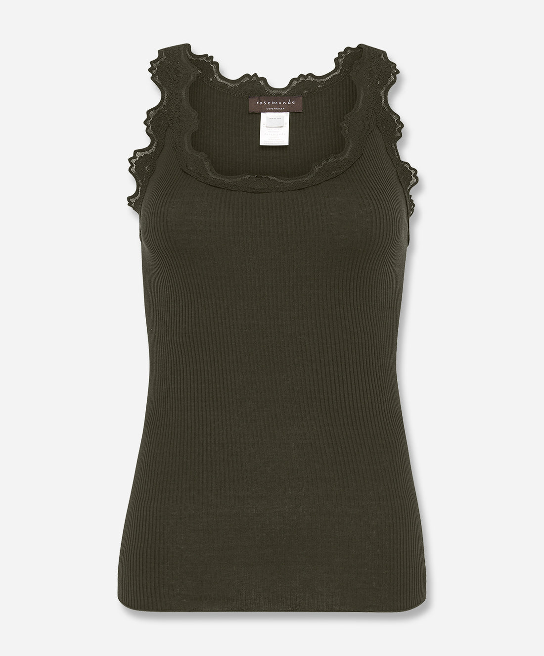 Babette Silk Sleeveless U-Neck Lace Top